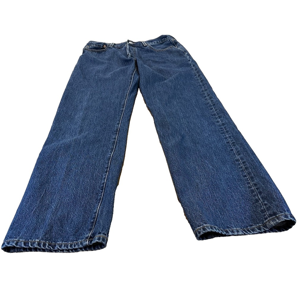 Vintage Levi's 501 Jeans Mens Blue Straight Leg Button Fly Dark Denim Size 36x32
